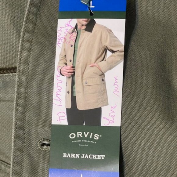 Brand New Orvis Barn Jacket, Classic Collection, Quilted Lining, Green, Size L - Picture 5 of 5